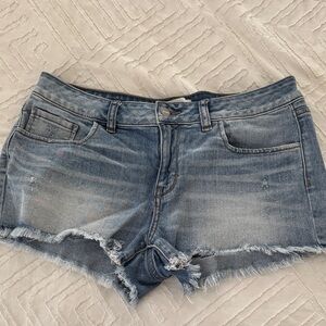 Victoria's Secret Blue Jean Shorts with Frayed Hem